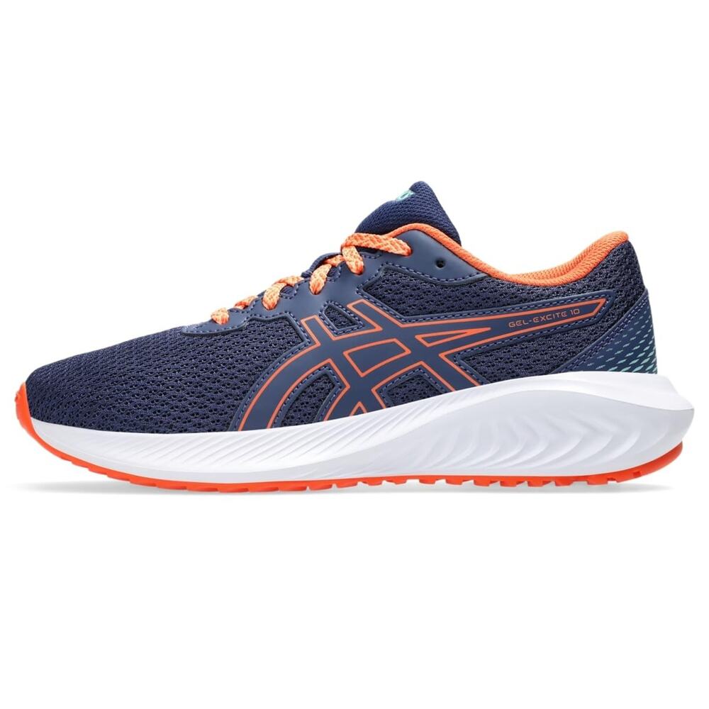 ASICS KID'S GEL-EXCITE  RUNNING SHOES, 3.5, INDIGO BLUE/NOVA ORANGE